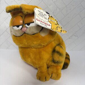 VTG 1981 Dakin Garfield Sitting Fat Beanbag Cat Stuffed Animal Plush Toy w/Tags